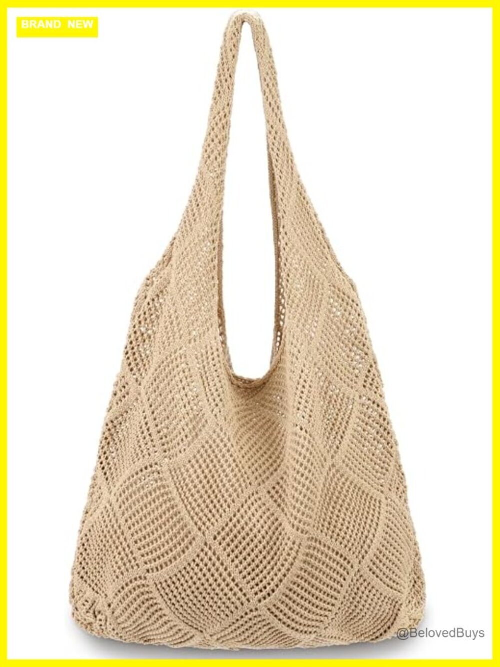 Crochet Beach Tote - Large Capacity Aesthetic Hippie Knit Bag